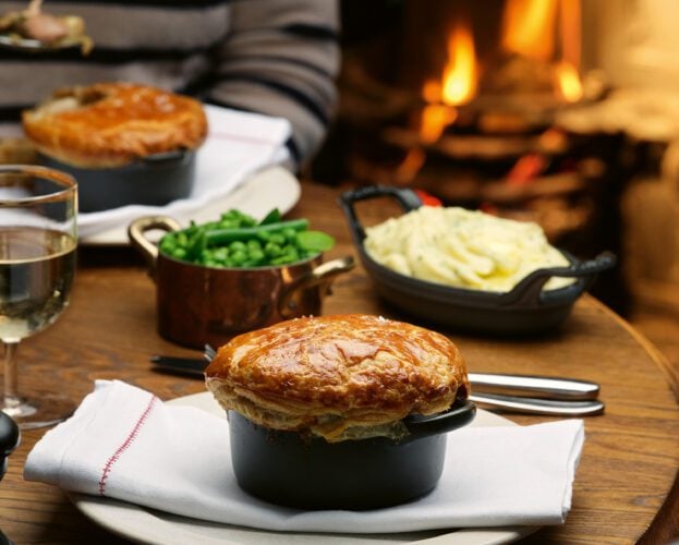 Tom Kerridge’s chicken and mushroom pot pies