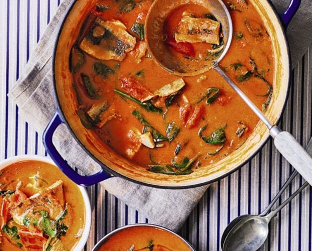 No-waste spicy tomato fish stew