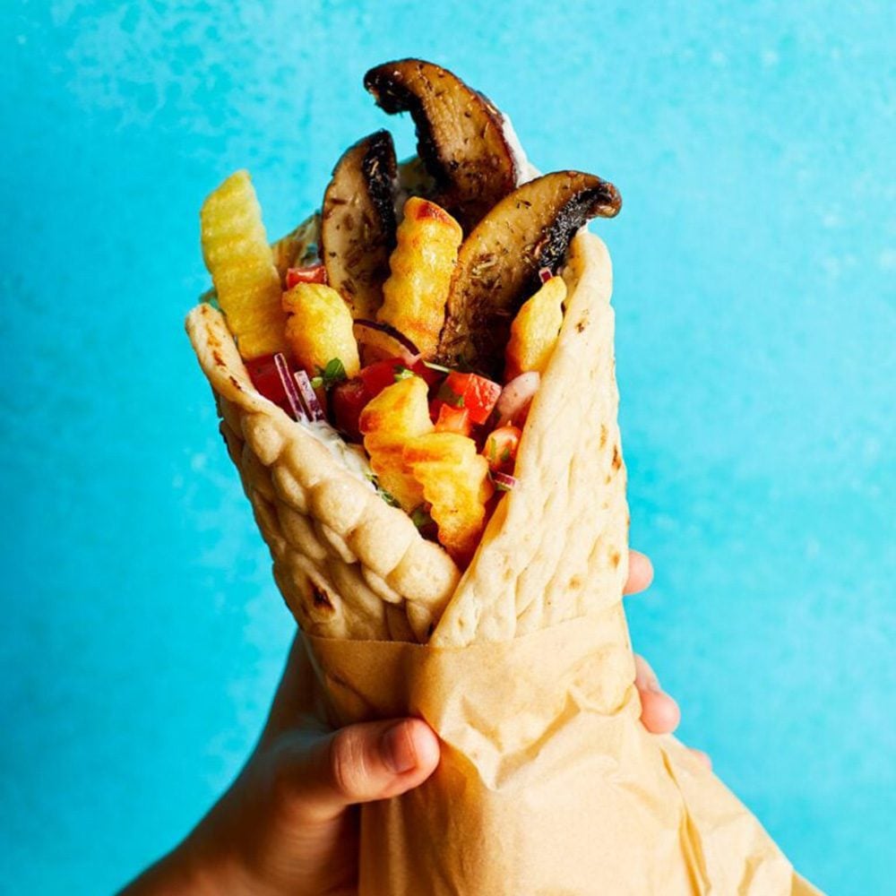 The ultimate match-day snack: chip-stuffed gyros