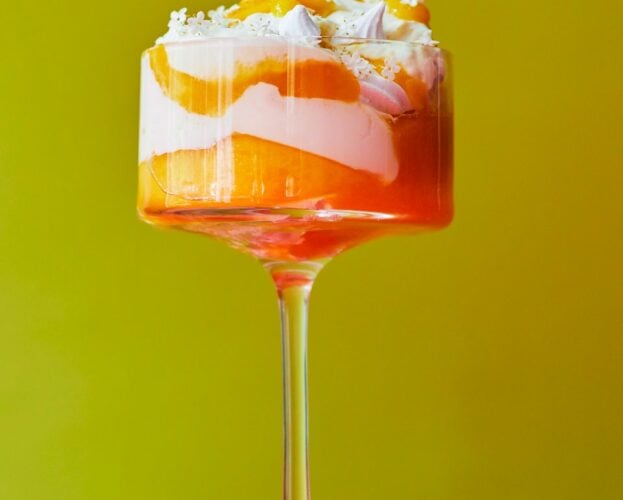 Mango and elderflower dessert