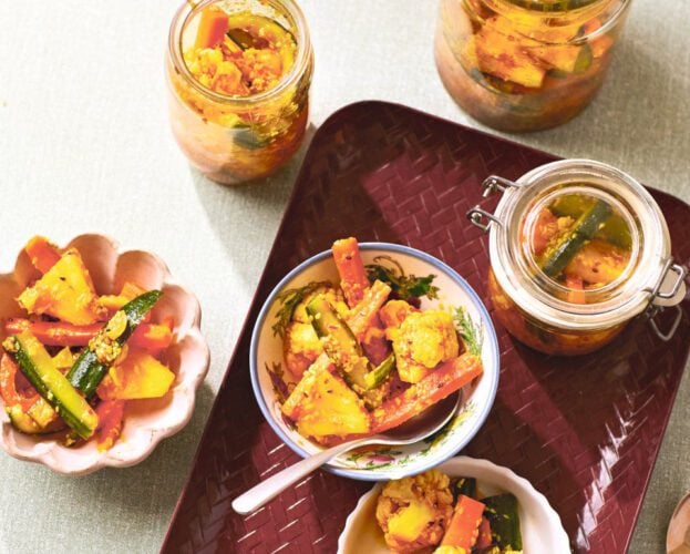 Achar (spicy pickled vegetables)