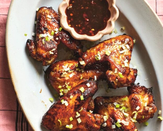 Sticky kecap manis and lime chicken wings