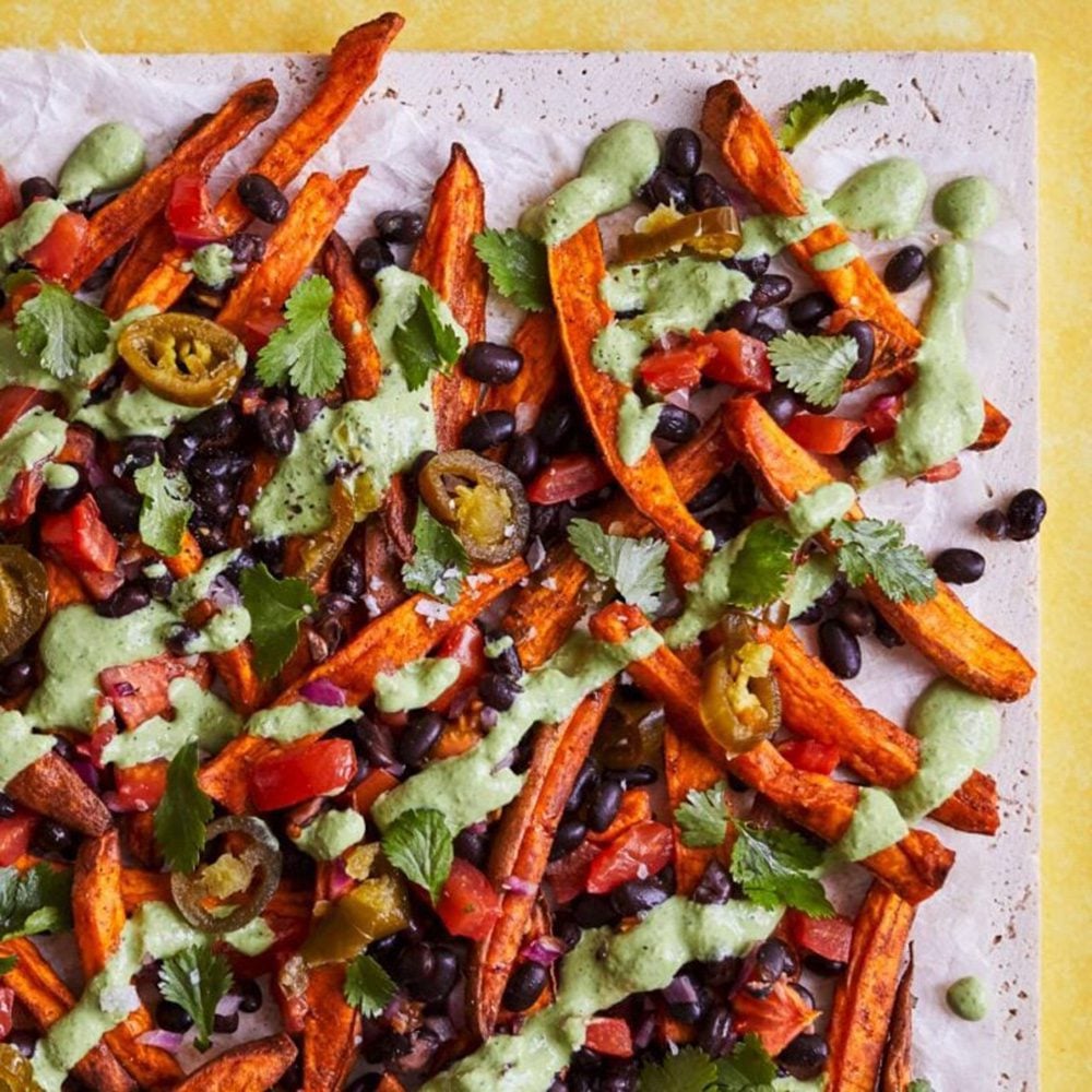 Loaded sweet potato fries