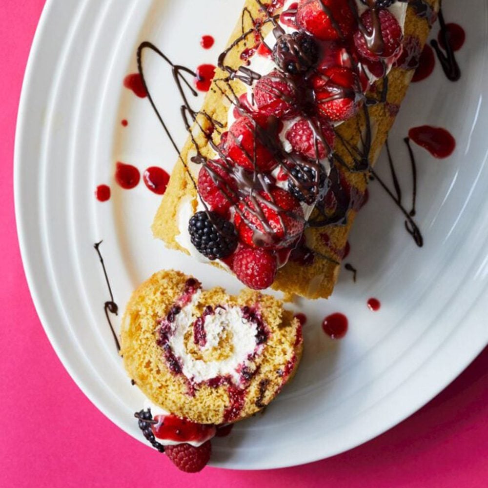 Summer swiss roll