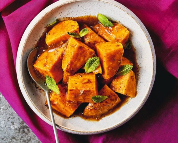 Shakarkandi (sweet potato) chaat