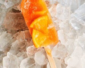 Aperol spritz ice lolly