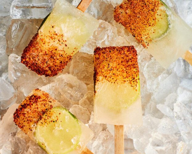 Spicy margarita ice lollies