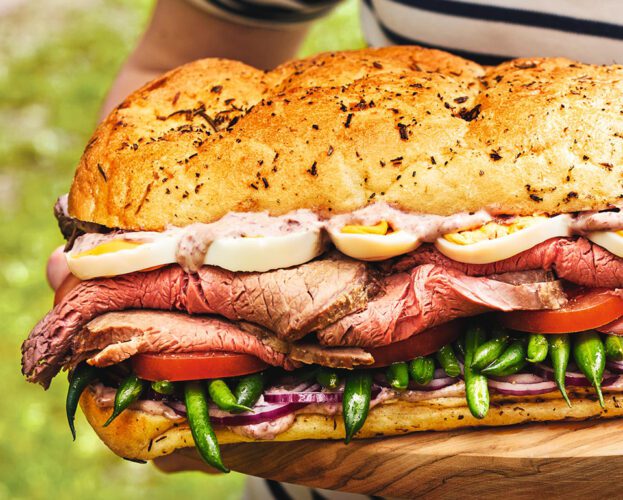 Roast beef pan bagnat