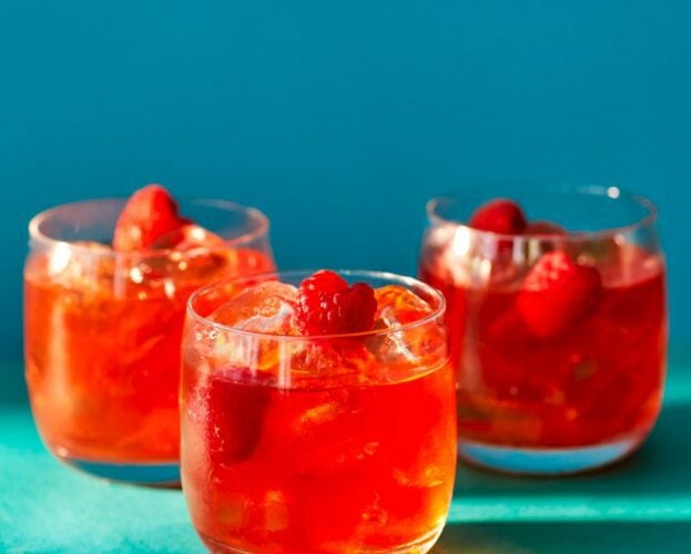Raspberry rooibos iced tea