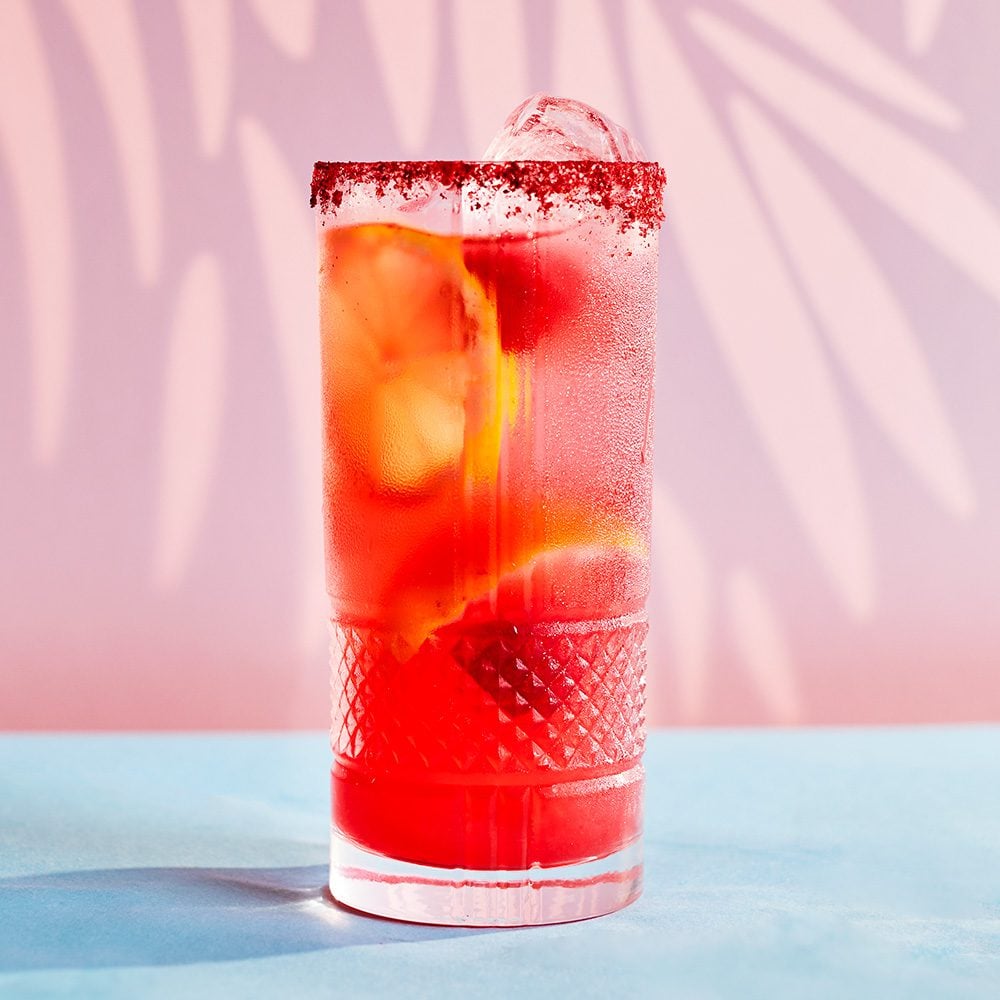Raspberry and pink peppercorn lemonade