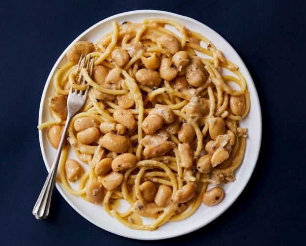 Butter bean cacio e pepe