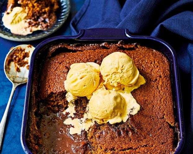 Malt chocolate self-saucing pudding