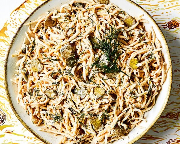 Hot and tangy celeriac remoulade
