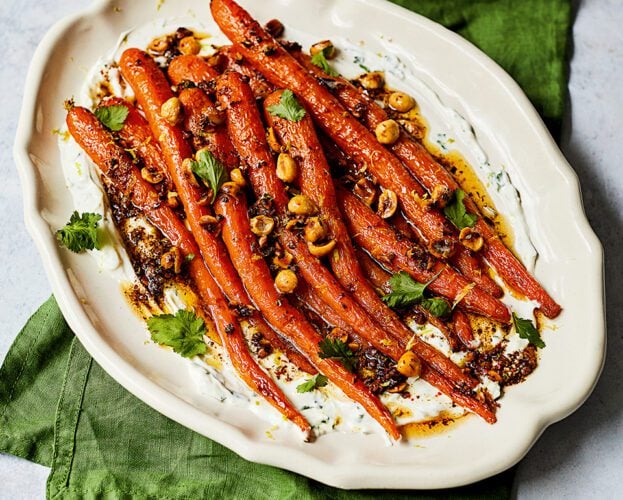 Roast carrots with floral spiced butter