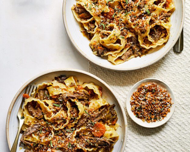 Herby venison shank ragù
