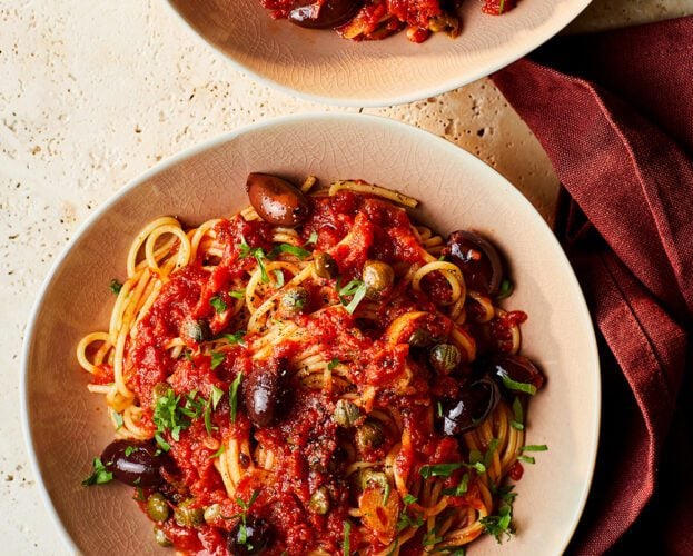 Classic pasta puttanesca