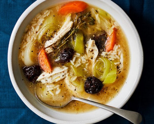 Cock-a-leekie soup