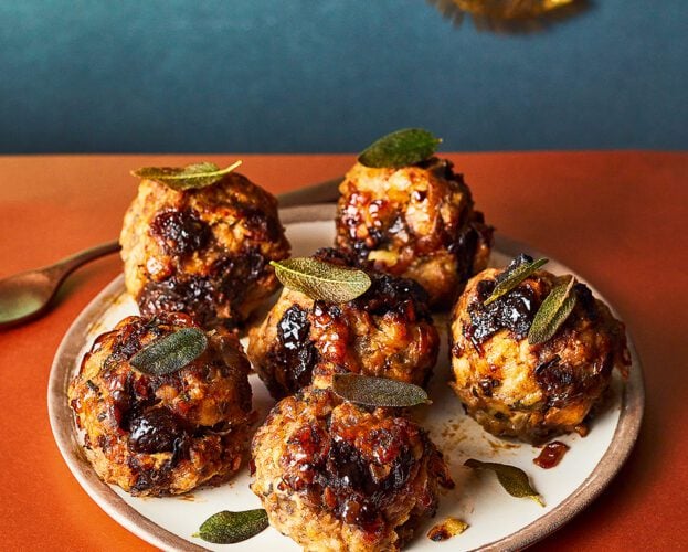 Sausage, sage, prune and onion stuffing