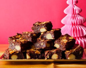 Air fryer marzipan chocolate brownies