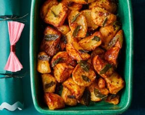 Air fryer sage butter roast potatoes