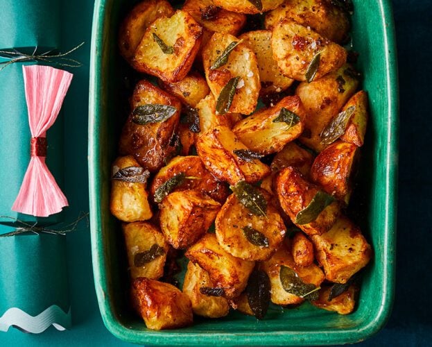 Air fryer sage butter roast potatoes