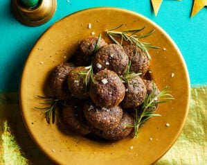 Air fryer mushroom and chestnut stuffing balls