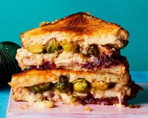 Air fryer Christmas leftovers turkey toastie