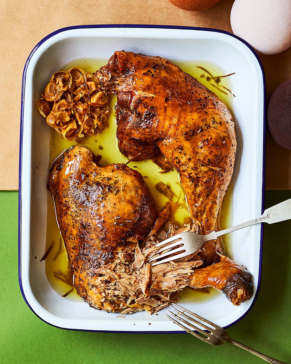 Slow cooker turkey leg confit delicious. magazine