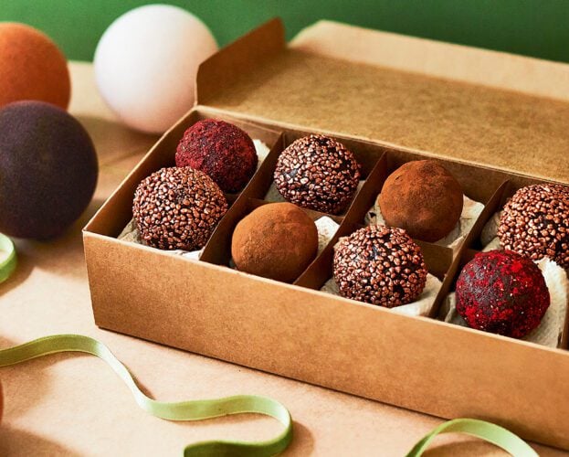 Advent calendar chocolate truffles