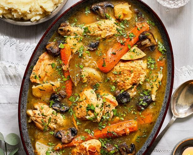 Chicken, mushroom and tarragon ragout