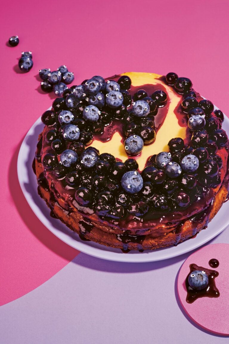 Kim-Joy’s blueberry escapee cheesecake