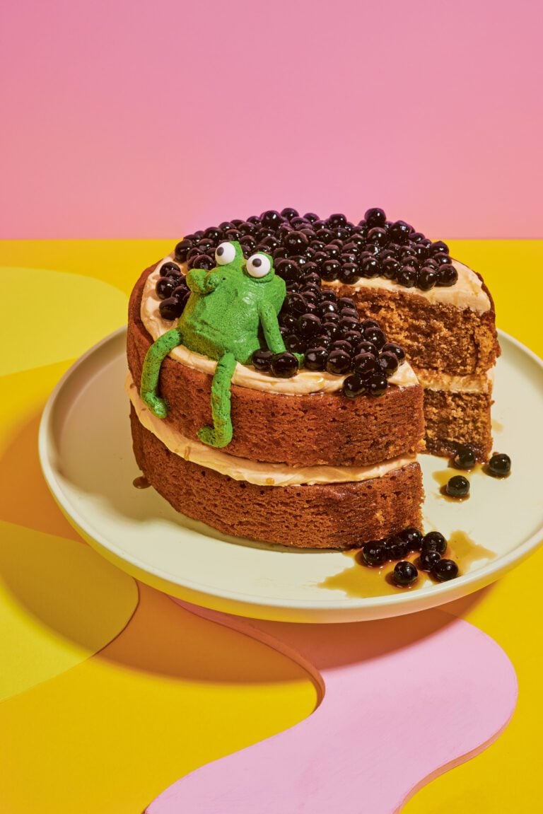 Kim-Joy’s bubble-tea frog cake