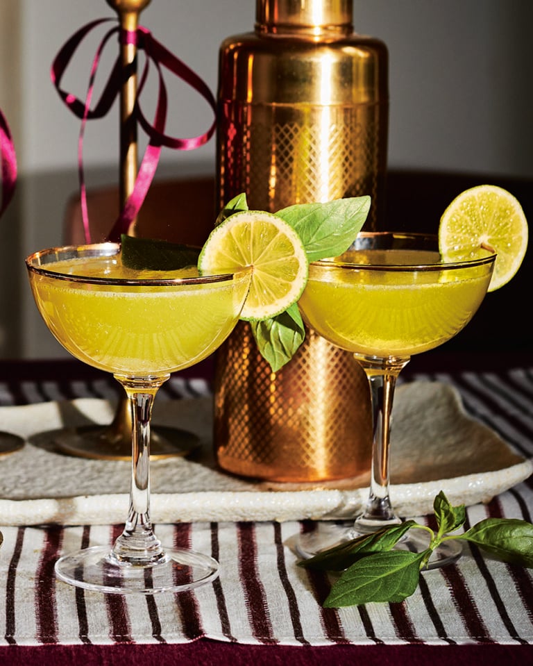 Thai basil gimlets