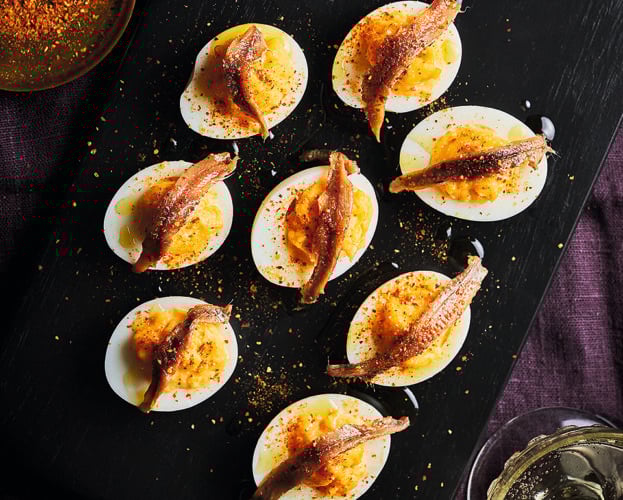 José Pizarro’s huevos rellenos (Spanish-style devilled eggs)