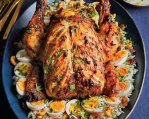 Murgh musallam (whole stuffed chicken)