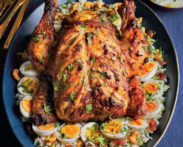Arun Tilak’s murgh musallam (whole stuffed chicken)