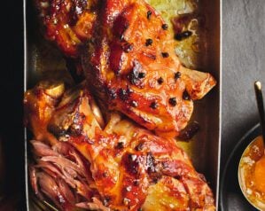 Nigella Lawson's ham hocks with mustard and marmalade recipe