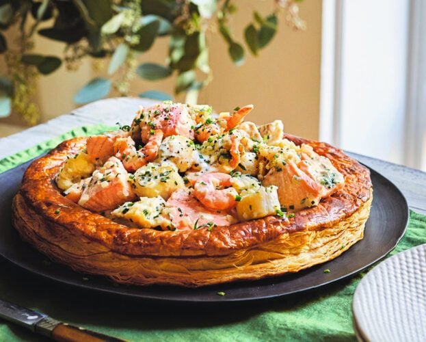 Giant seafood vol-au-vent
