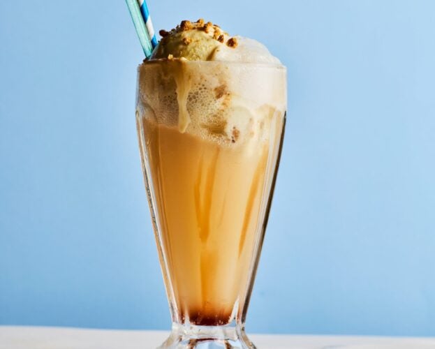 Rhubarb and custard soda