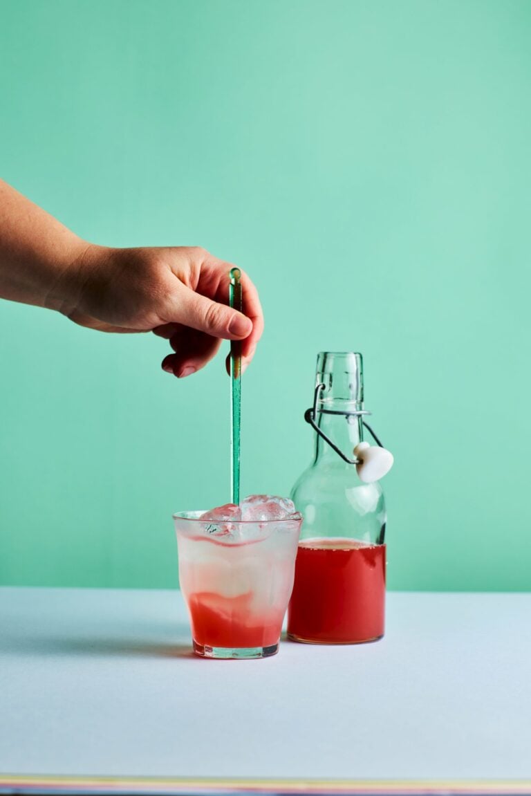 Rhubarb and custard soda