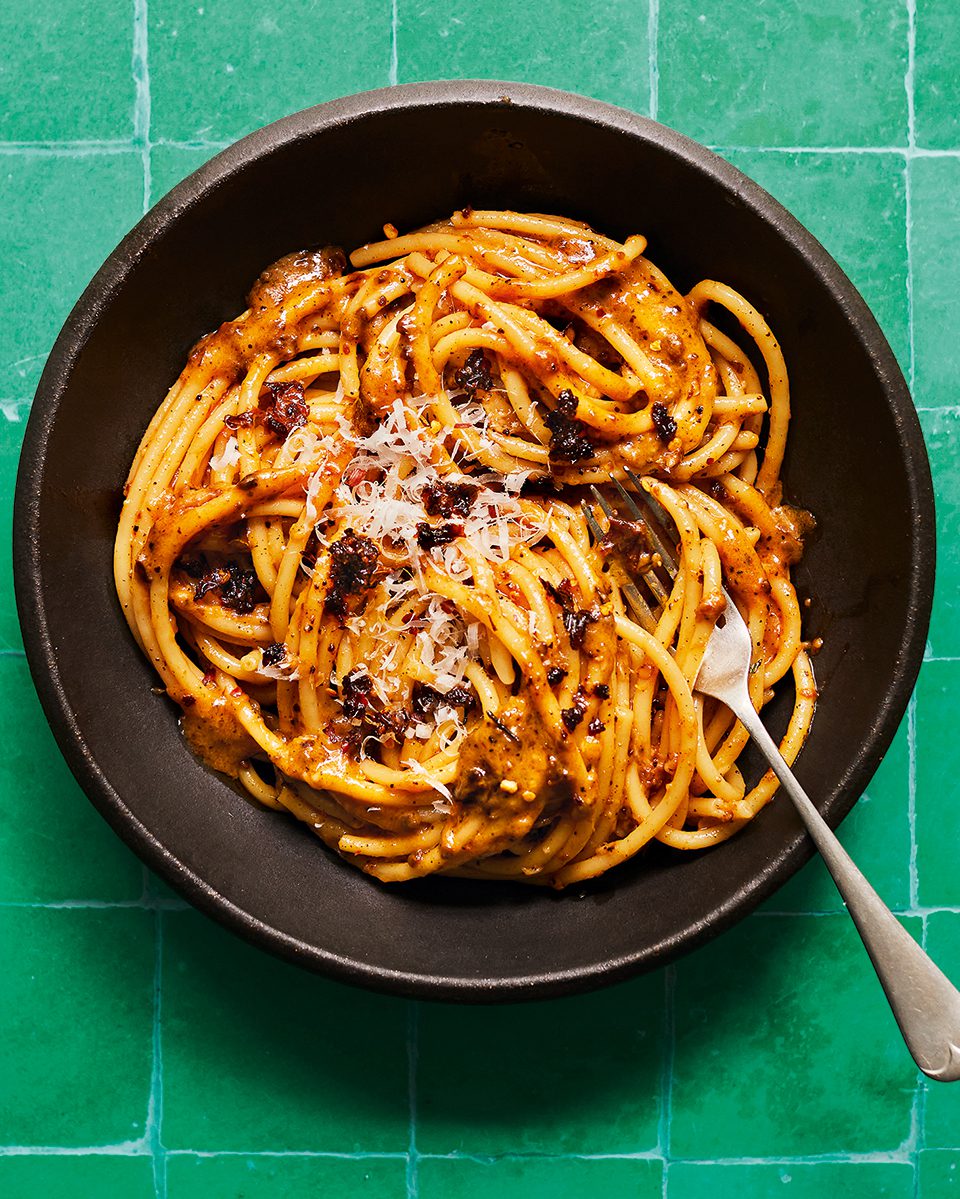 Bucatini with XO, butter and parmesan - delicious. magazine