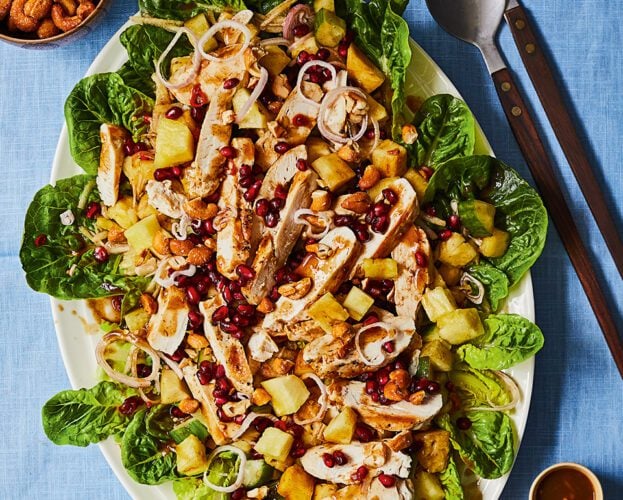 Mango and chicken salad with spicy rujak dressing
