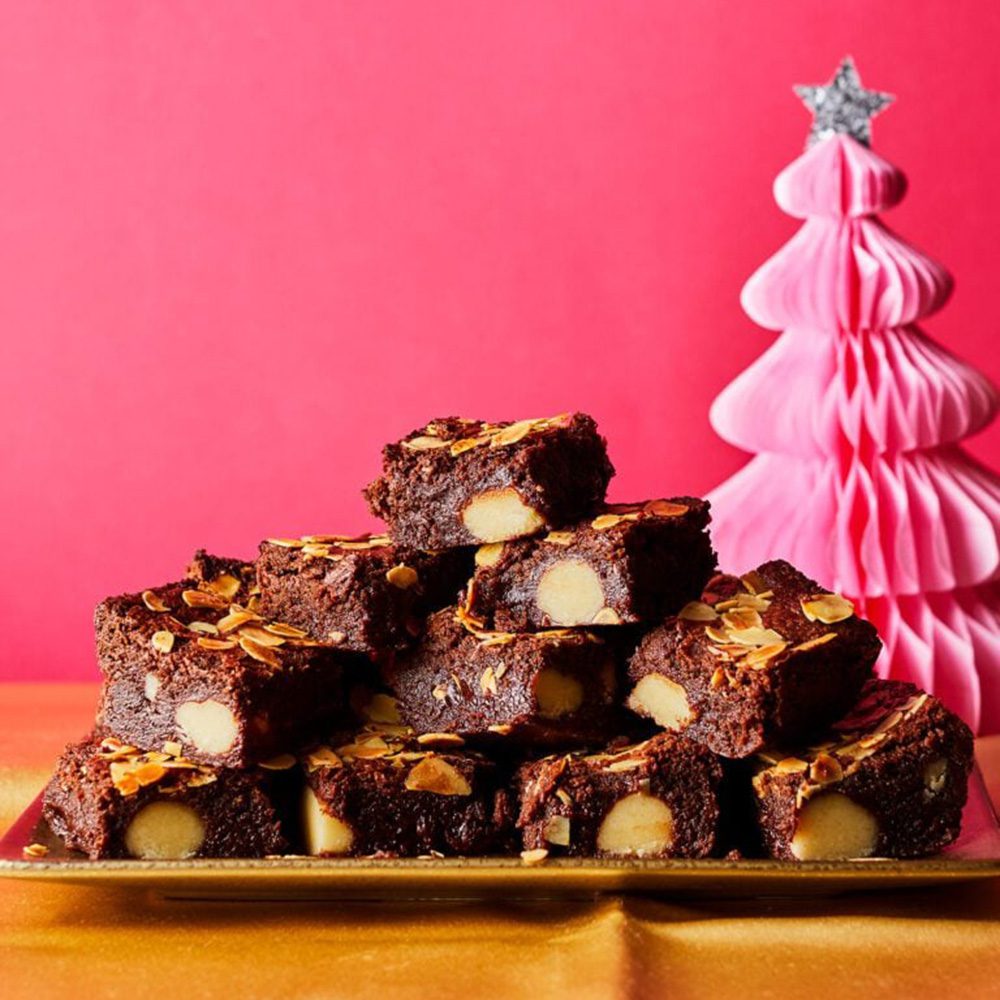 Air fryer marzipan brownies