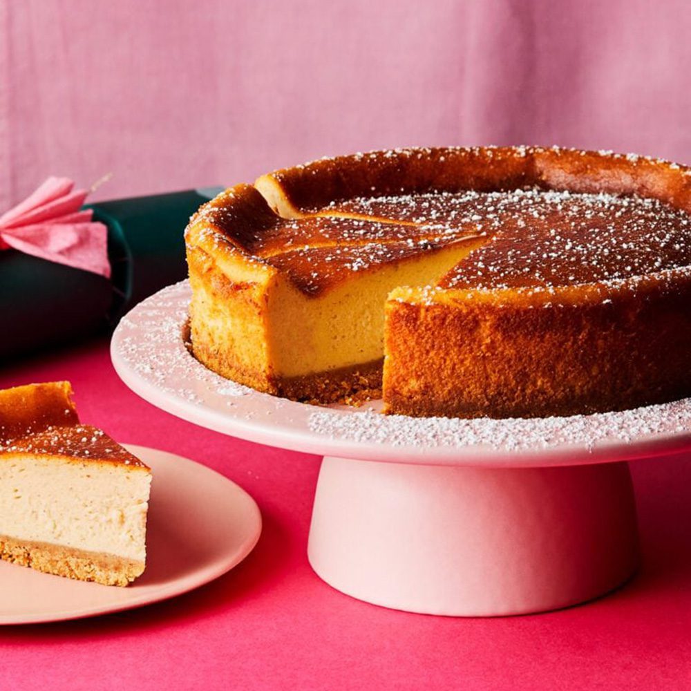 Air fryer eggnog cheesecake