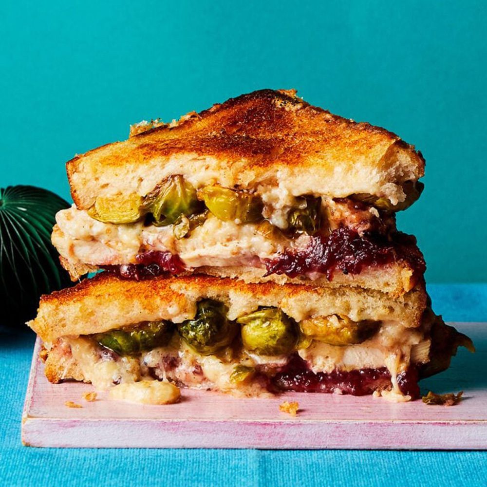Christmas leftovers turkey toastie