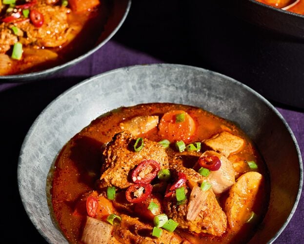 Korean spicy chicken stew (dak bokkeum tang)