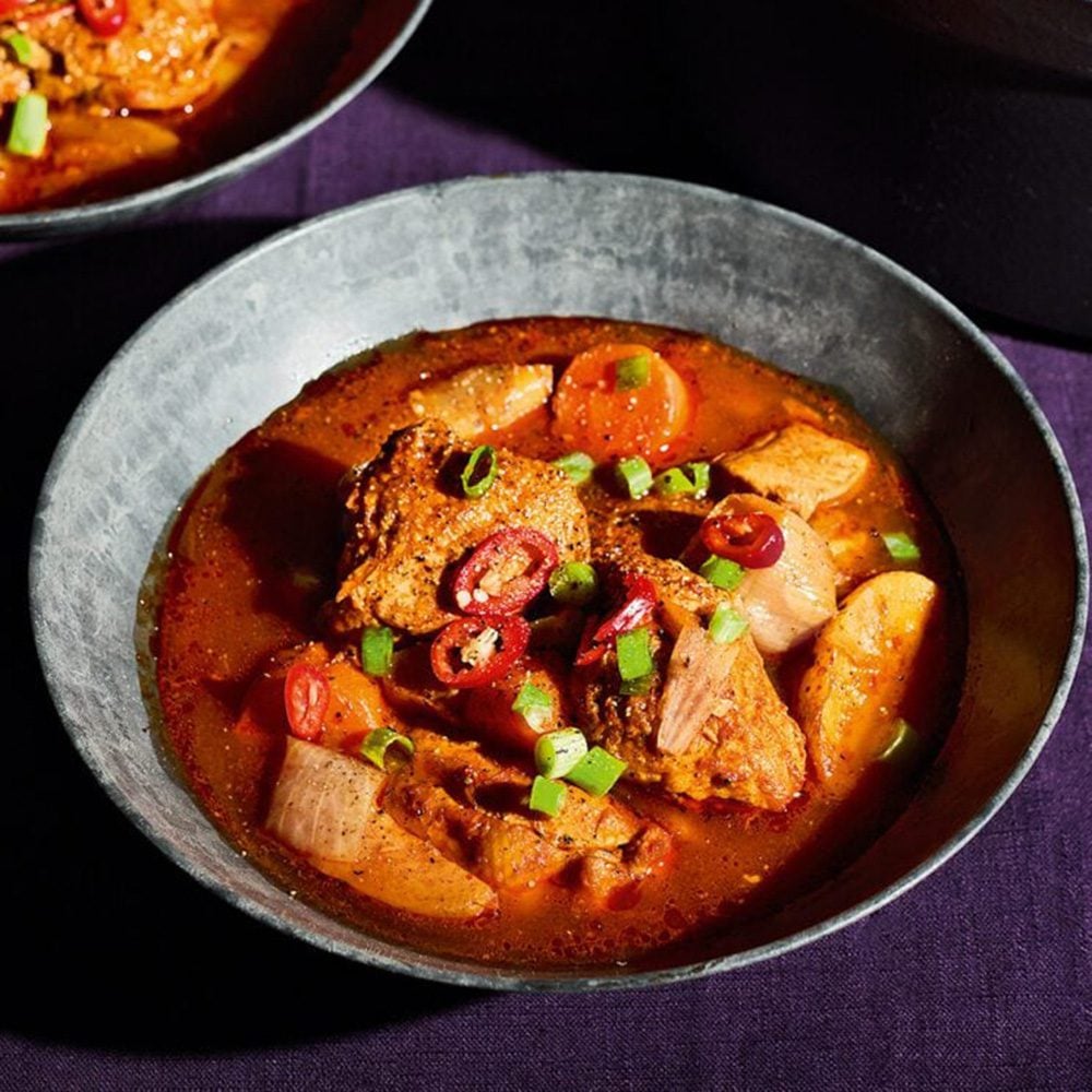 Joo Won's dak bokkeum tang (spicy chicken stew) 