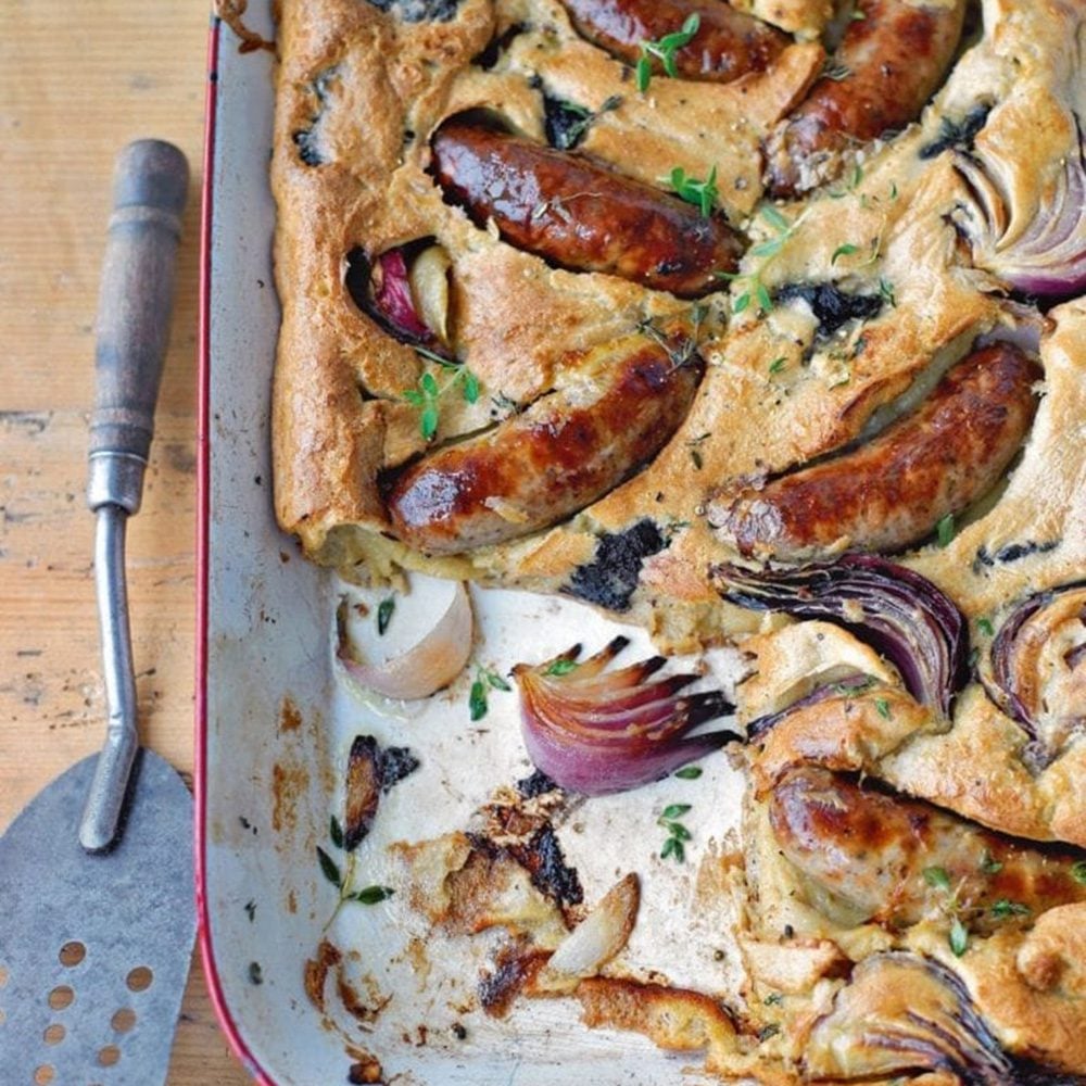Black pudding and Guinness toad in the hole