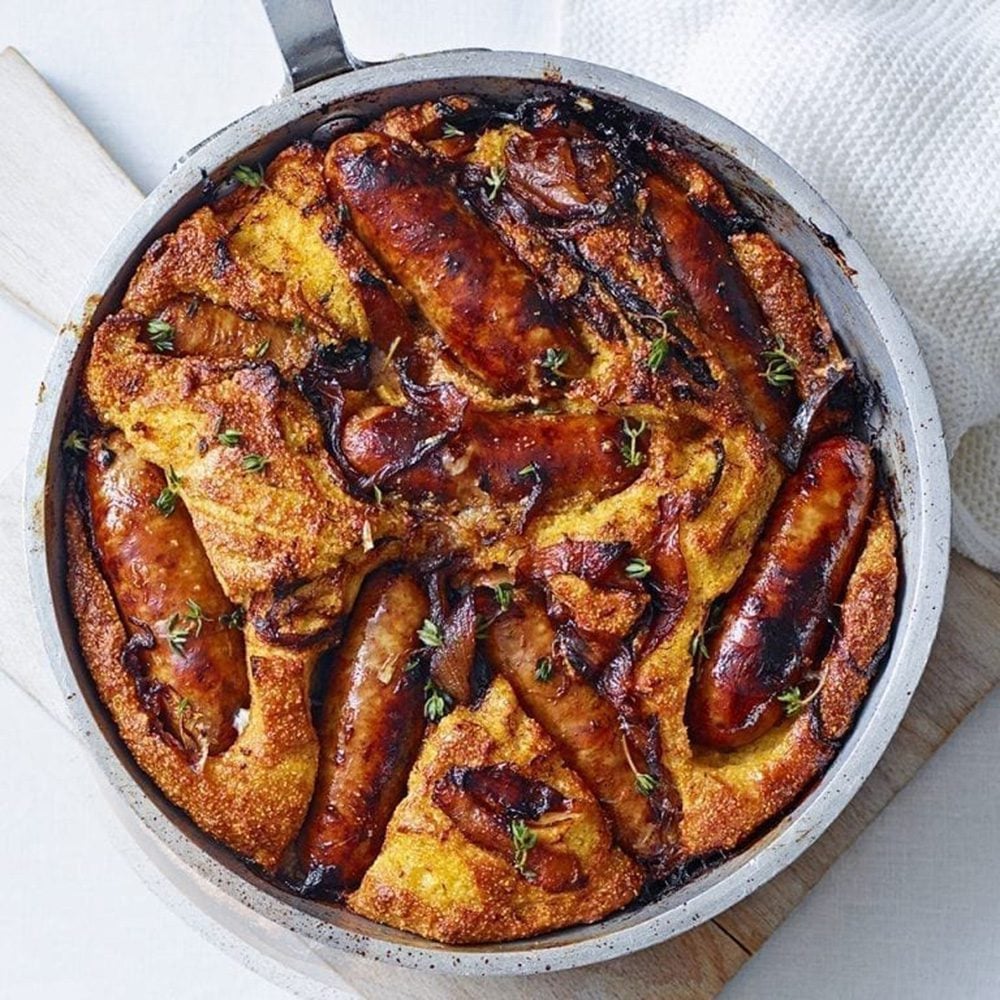 Cornbread toad in the hole