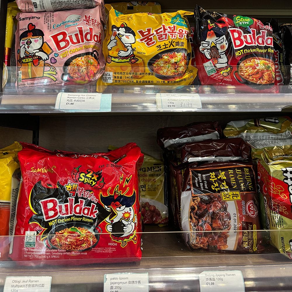 Buldak ramen varieties - including original hot chicken